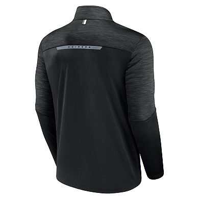 Men's Fanatics Branded Black Las Vegas Raiders Defender Half-Zip Top