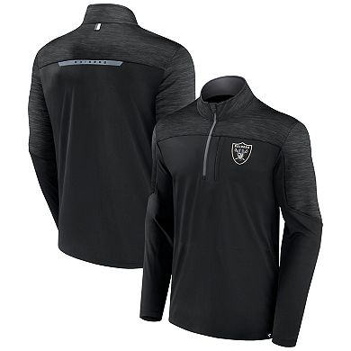 Men's Fanatics Branded Black Las Vegas Raiders Defender Half-Zip Top