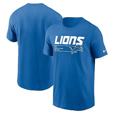 Men's Nike Blue Detroit Lions Division Essential T-Shirt