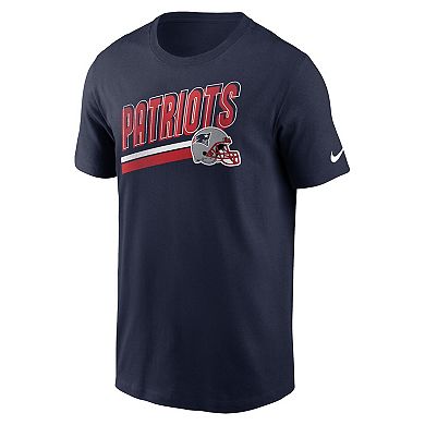 Men's Nike Navy New England Patriots Essential Blitz Lockup T-Shirt
