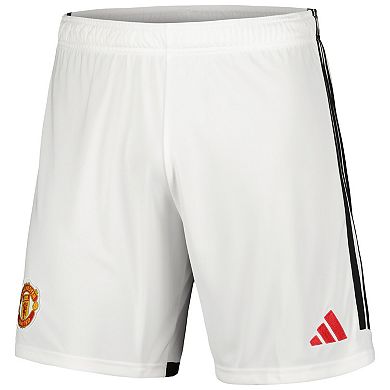 Men's adidas White Manchester United 2023/24 Home Replica Shorts