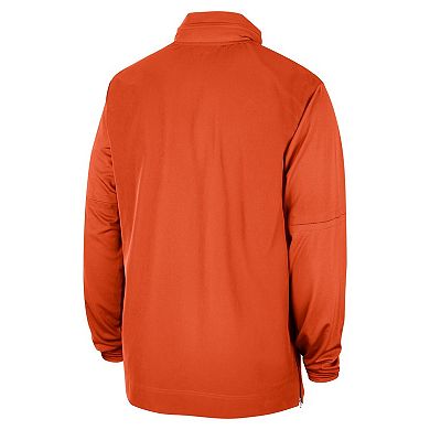 Men's Nike Orange Clemson Tigers 2023 Coach Half-Zip Hooded Jacket