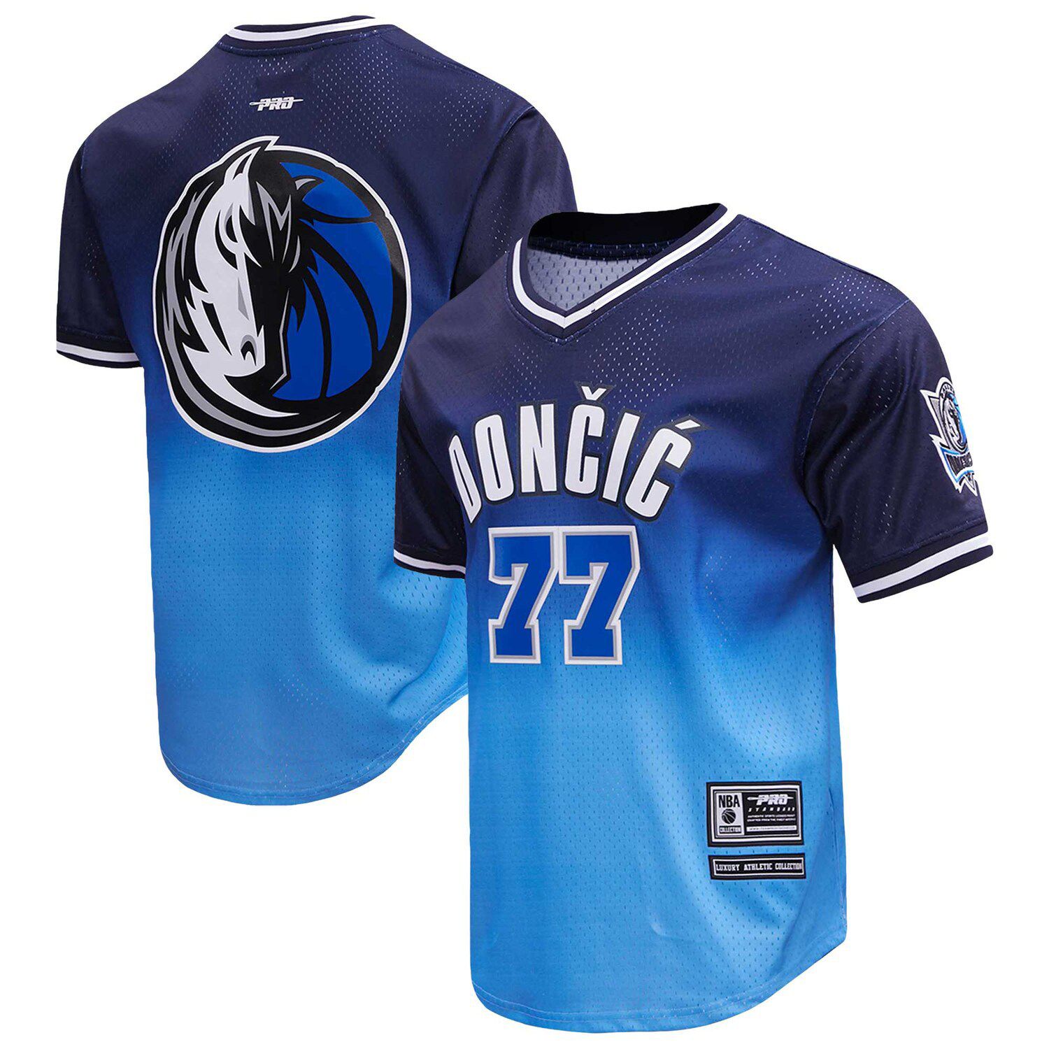 Luka Doncic Dallas Mavericks Stadium Essentials Unisex Player Skyline T-Shirt - Royal