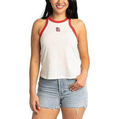 Women's Lusso White St. Louis Cardinals Jane Tank Top