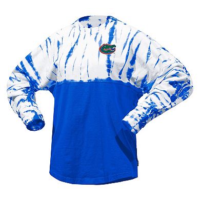 Women's Royal Florida Gators Tie-Dye Long Sleeve Jersey T-Shirt