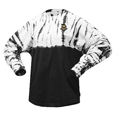Women's Black UCF Knights Tie-Dye Long Sleeve Jersey T-Shirt