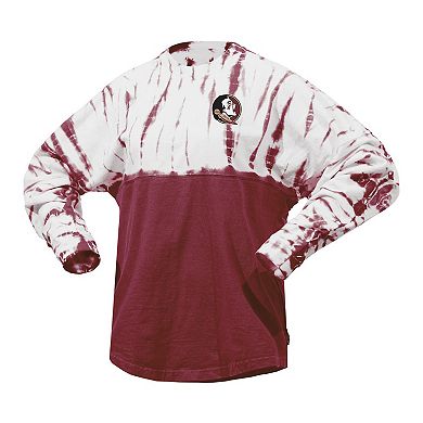 Women's Garnet Florida State Seminoles Tie-Dye Long Sleeve Jersey T-Shirt