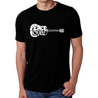 Peace Love Country - Men's Premium Blend Word Art T-Shirt