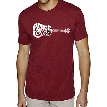 Peace Love Country - Men's Premium Blend Word Art T-Shirt