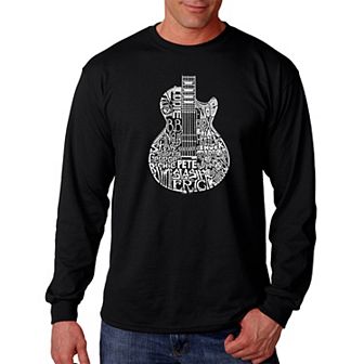 Rock Guitar Head - Men's Word Art Long Sleeve T-shirt