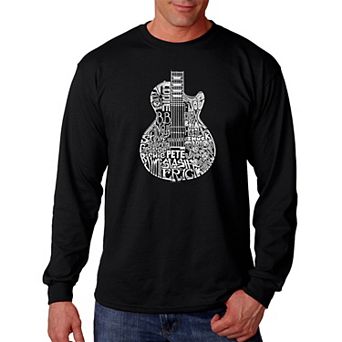 Rock Guitar Head - Men's Word Art Long Sleeve T-shirt
