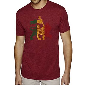 Rasta Lion - One Love - Men's Premium Blend Word Art T-Shirt