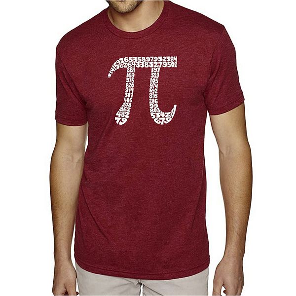 The first 100 digits of pi men s premium blend word art t shirt