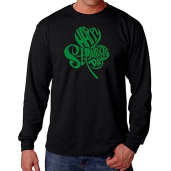 St. Patrick's Day Shamrock - Men's Word Art Long Sleeve T-shirt