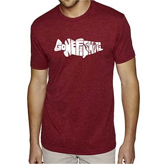Bass - Gone Fishing - Men's Premium Blend Word Art T-Shirt