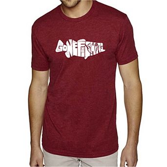 Bass - Gone Fishing - Men's Premium Blend Word Art T-Shirt