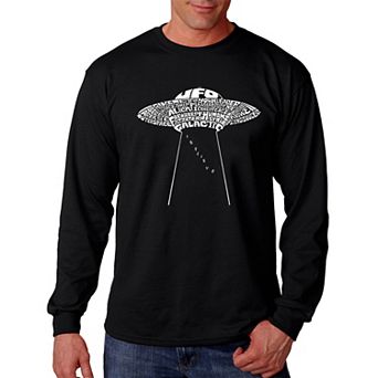 Flying Saucer UFO - Men's Word Art Long Sleeve T-shirt