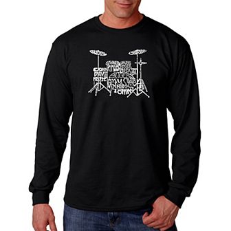 Drums - Men's Word Art Long Sleeve T-shirt