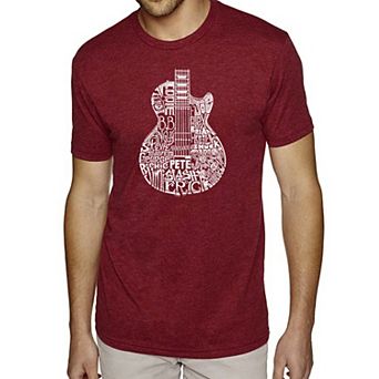 Rock Guitar Head - Men's Premium Blend Word Art T-Shirt