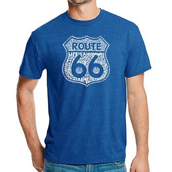 Route 66 - Life is a Highway - Men's Premium Blend Word Art T-Shirt