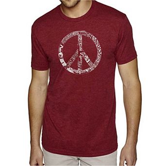 PEACE, LOVE, & MUSIC - Men's Premium Blend Word Art T-Shirt