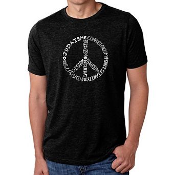 Different Faiths peace sign - Men's Premium Blend Word Art T-Shirt