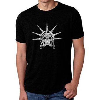 Freedom Skull - Men's Premium Blend Word Art T-Shirt