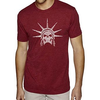 Freedom Skull - Men's Premium Blend Word Art T-Shirt