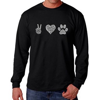 Peace Love Dogs - Men's Word Art Long Sleeve T-shirt