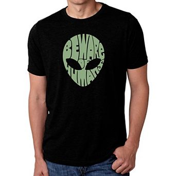 Beware of Humans - Men's Premium Blend Word Art T-Shirt