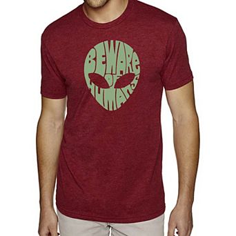Beware of Humans - Men's Premium Blend Word Art T-Shirt