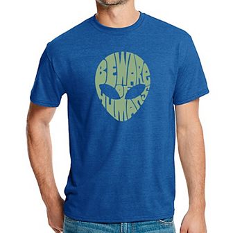 Beware of Humans - Men's Premium Blend Word Art T-Shirt