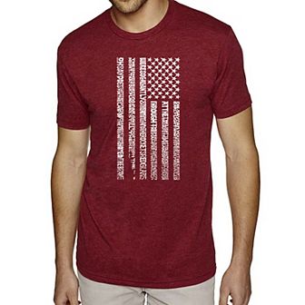 National Anthem Flag - Men's Premium Blend Word Art T-Shirt