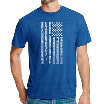 National Anthem Flag - Men's Premium Blend Word Art T-Shirt