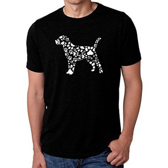 Dog Paw Prints - Men's Premium Blend Word Art T-Shirt