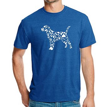 Dog Paw Prints - Men's Premium Blend Word Art T-Shirt