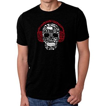 Music Notes Skull - Men's Premium Blend Word Art T-Shirt