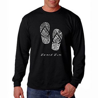 BEACH BUM - Men's Word Art Long Sleeve T-shirt