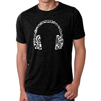 Music Note Headphones - Men's Premium Blend Word Art T-Shirt