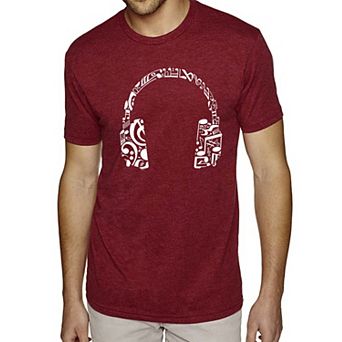 Music Note Headphones - Men's Premium Blend Word Art T-Shirt