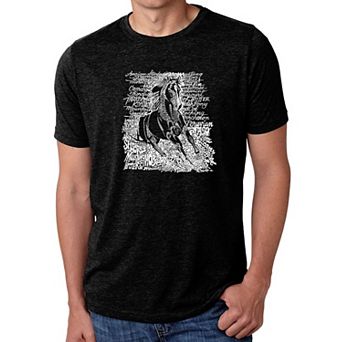 POPULAR HORSE BREEDS - Men's Premium Blend Word Art T-Shirt