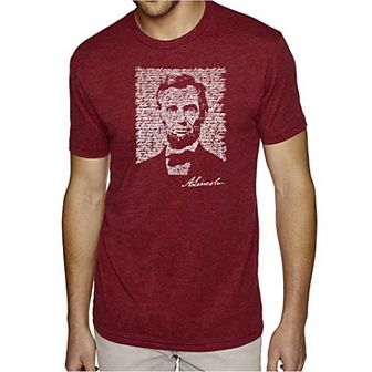 ABRAHAM LINCOLN - GETTYSBURG ADDRESS - Men's Premium Blend Word Art T-Shirt