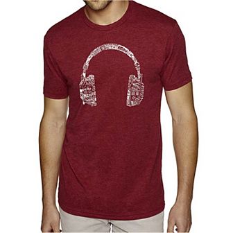 HEADPHONES - LANGUAGES - Men's Premium Blend Word Art T-Shirt