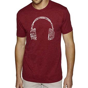 HEADPHONES - LANGUAGES - Men's Premium Blend Word Art T-Shirt