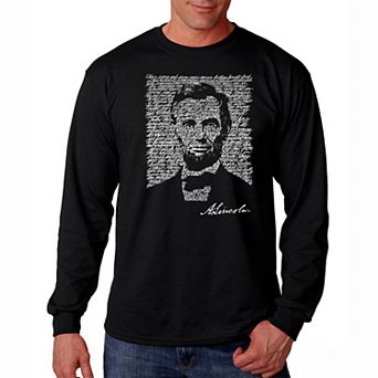 ABRAHAM LINCOLN - GETTYSBURG ADDRESS - Men's Word Art Long Sleeve T-shirt