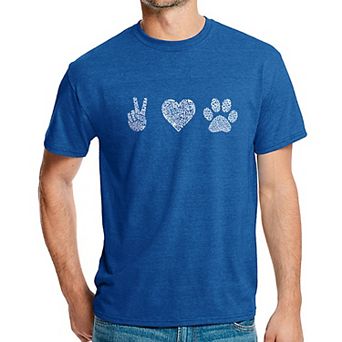 Peace Love Dogs - Men's Premium Blend Word Art T-Shirt