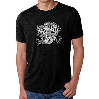 Cat Face - Men's Premium Blend Word Art T-Shirt