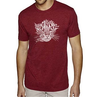 Cat Face - Men's Premium Blend Word Art T-Shirt
