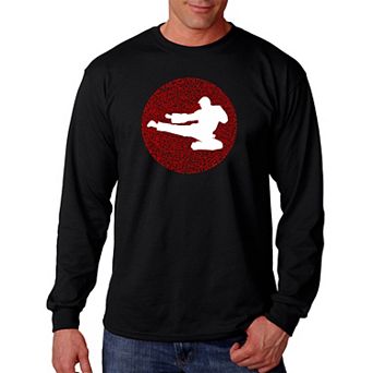 Types of Martial Arts - Men's Word Art Long Sleeve T-shirt