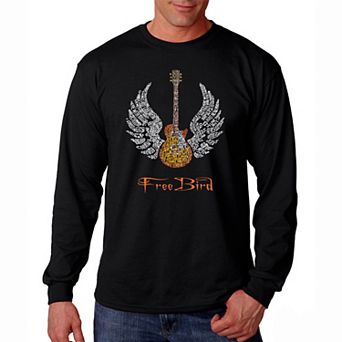 LYRICS TO FREEBIRD - Men's Word Art Long Sleeve T-shirt